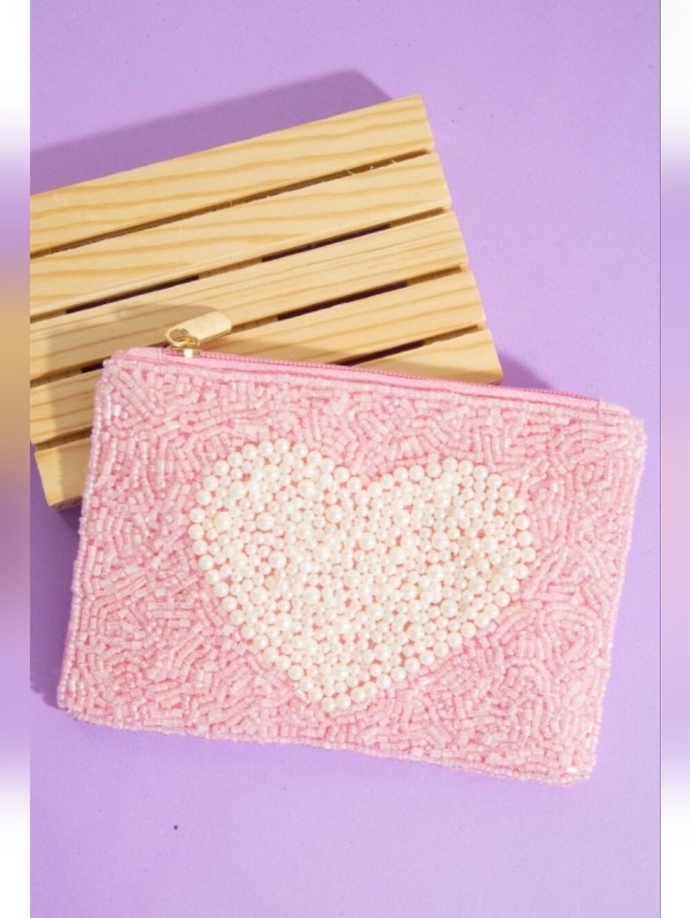 🩷 Beaded Heart Coin Purse
